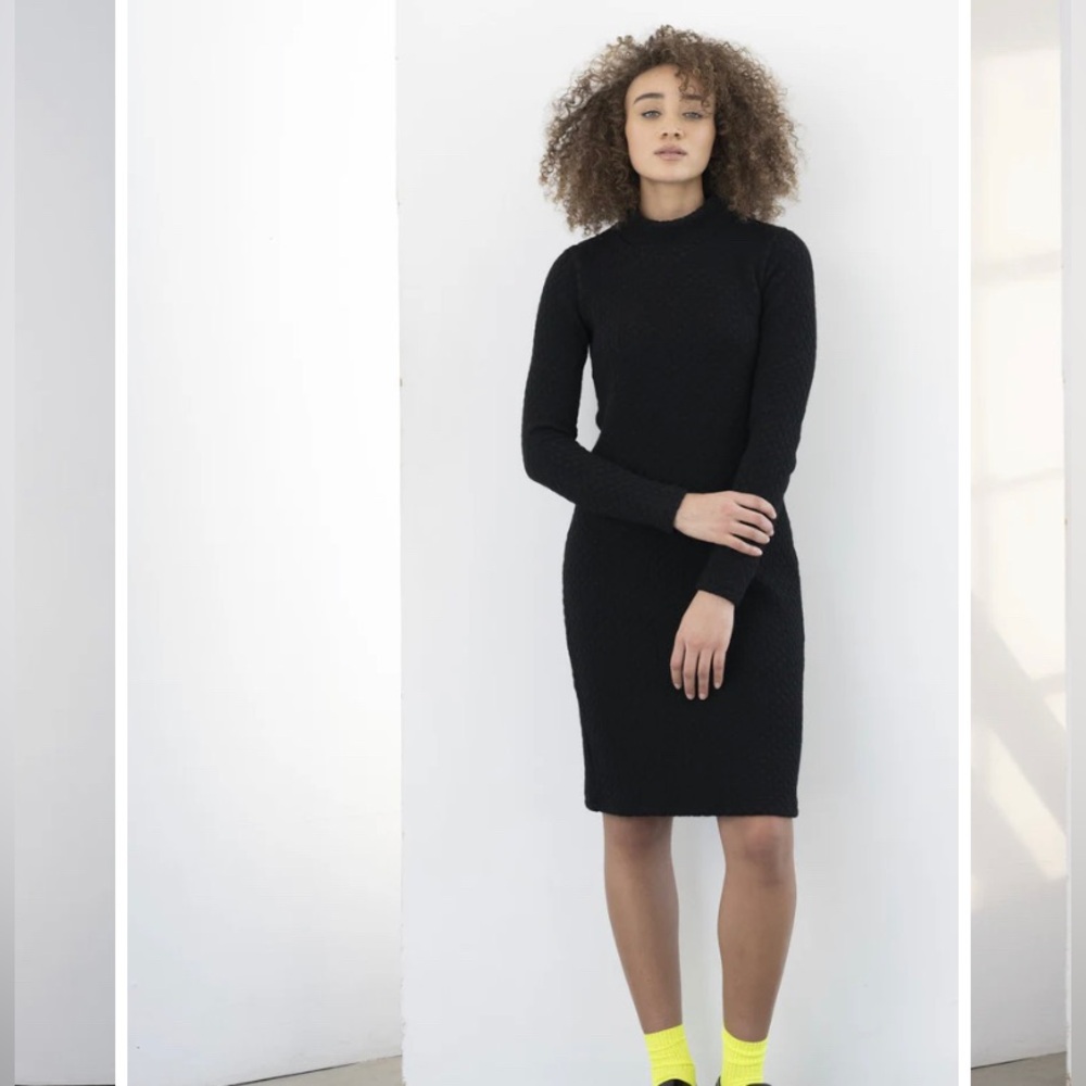 Black Lennon Turtleneck Dress